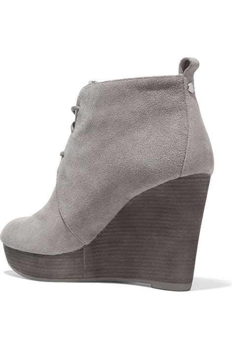 michael michael kors jada sport suede ankle boot gray|MICHAEL Michael Kors Boots for Women .